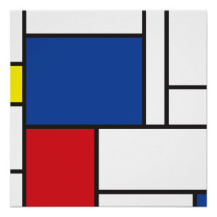 Mondrian Minimalist De Stijl Modern Art Custom Poster