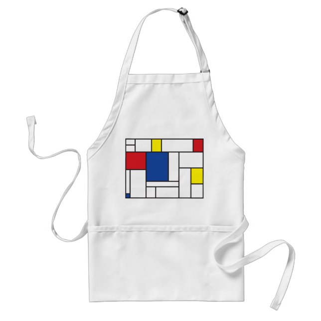 Mondrian Minimalist De Stijl Modern Art Custom Standard Apron (Front)
