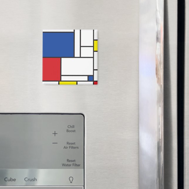 Mondrian Minimalist De Stijl Modern Art Design Magnet (In Situ (Fridge))