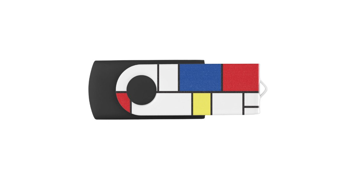 Mondrian Minimalist De Stijl Modern Art Design Usb Flash Drive Zazzle Co Uk