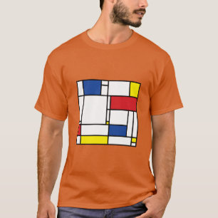 Mondrian Minimalist De Stijl Modern Art fatfatin v T-Shirt
