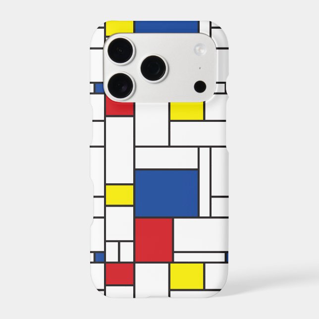 Mondrian Minimalist Geometric De Stijl Modern Art (Back)