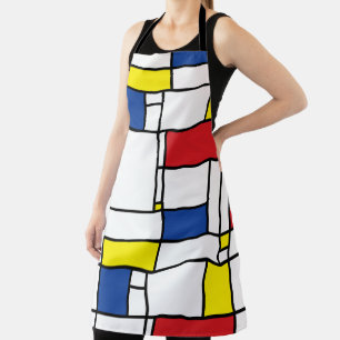Mondrian Minimalist Geometric De Stijl Modern Art Apron