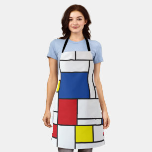 Mondrian Minimalist Geometric De Stijl Modern Art Apron