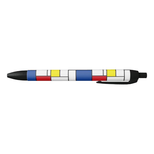 Mondrian Minimalist Geometric De Stijl Modern Art Black Ink Pen (Bottom)