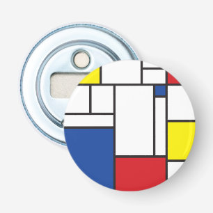 Mondrian Minimalist Geometric De Stijl Modern Art Bottle Opener