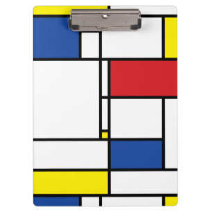 Mondrian Minimalist Geometric De Stijl Modern Art Clipboard