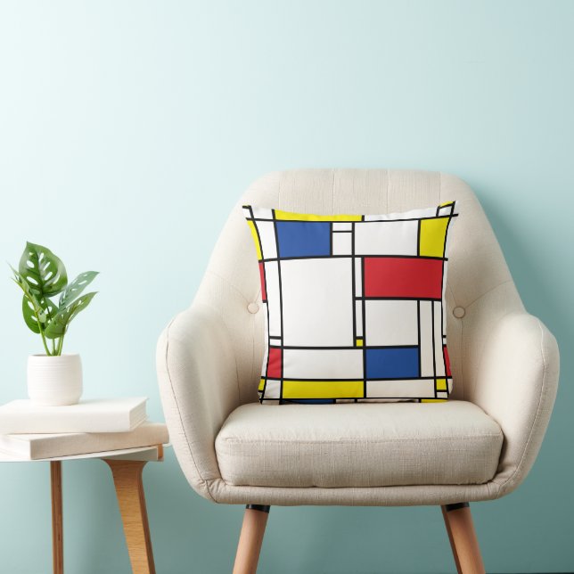 Mondrian Minimalist Geometric De Stijl Modern Art Cushion (Chair)