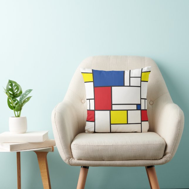 Mondrian Minimalist Geometric De Stijl Modern Art Cushion (Chair)