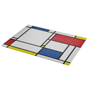 Mondrian Minimalist Geometric De Stijl Modern Art Cutting Board