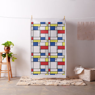 Mondrian Minimalist Geometric De Stijl Modern Art Fabric