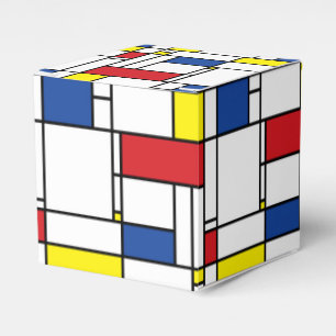 Mondrian Minimalist Geometric De Stijl Modern Art Favour Box