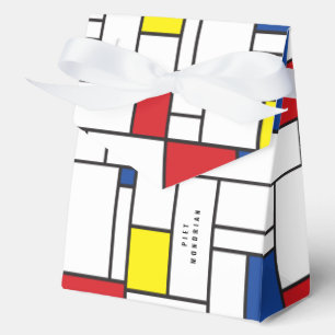 Mondrian Minimalist Geometric De Stijl Modern Art Favour Box