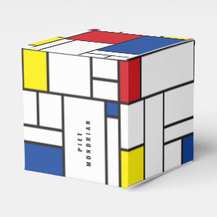 Mondrian Minimalist Geometric De Stijl Modern Art Favour Box