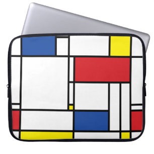 Mondrian Minimalist Geometric De Stijl Modern Art Laptop Sleeve