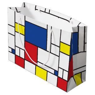 Mondrian Minimalist Geometric De Stijl Modern Art Large Gift Bag
