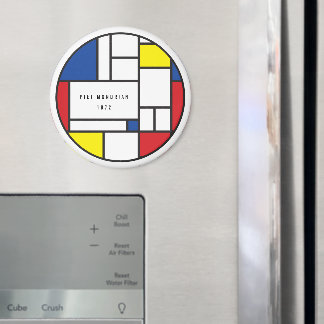 Mondrian Minimalist Geometric De Stijl Modern Art Magnet