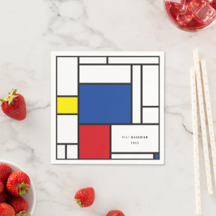 Mondrian Minimalist Geometric De Stijl Modern Art Napkin