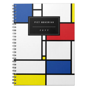 Mondrian Minimalist Geometric De Stijl Modern Art Notebook
