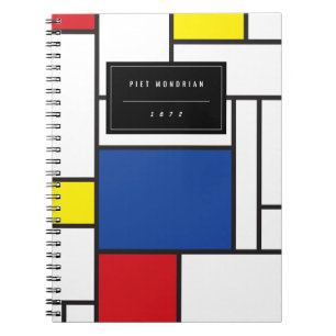 Mondrian Minimalist Geometric De Stijl Modern Art Notebook