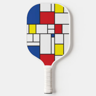 Mondrian Minimalist Geometric De Stijl Modern Art Pickleball Paddle