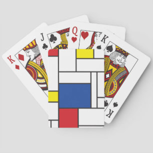 Mondrian Minimalist Geometric De Stijl Modern Art Playing Cards