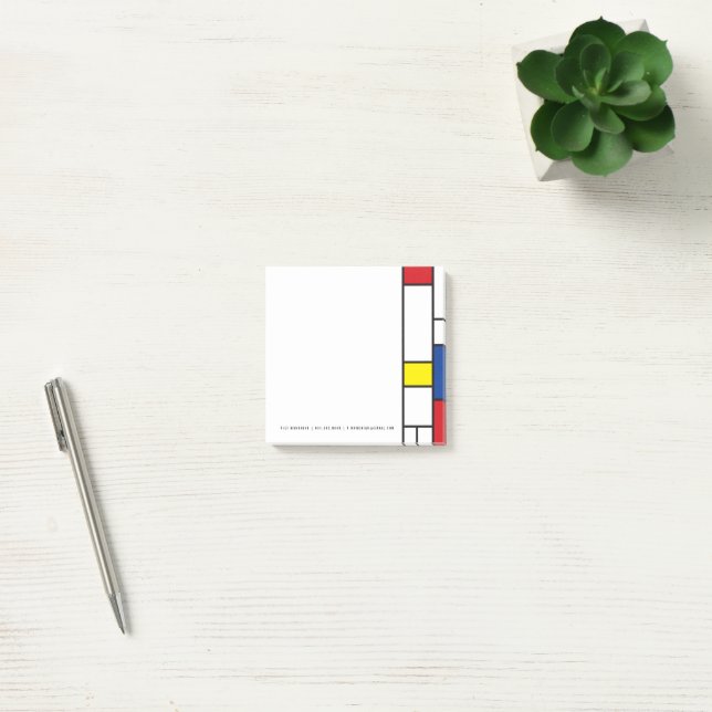 Mondrian Minimalist Geometric De Stijl Modern Art Post-it Notes (Office)