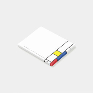 Mondrian Minimalist Geometric De Stijl Modern Art Post-it Notes