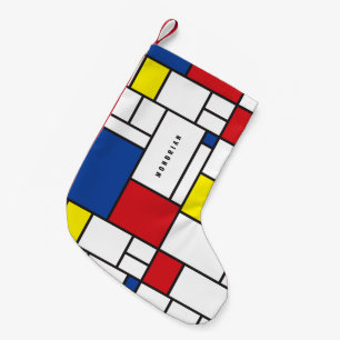 Mondrian Minimalist Geometric De Stijl Modern Art Small Christmas Stocking