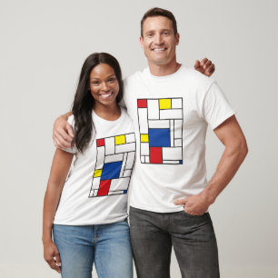 Mondrian Minimalist Geometric De Stijl Modern Art T-Shirt