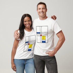 Mondrian Minimalist Geometric De Stijl Modern Art T-Shirt