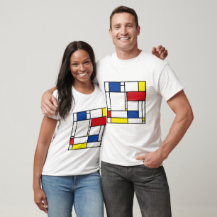 Mondrian Minimalist Geometric De Stijl Modern Art T-Shirt