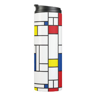 Mondrian Minimalist Geometric De Stijl Modern Art Thermal Tumbler