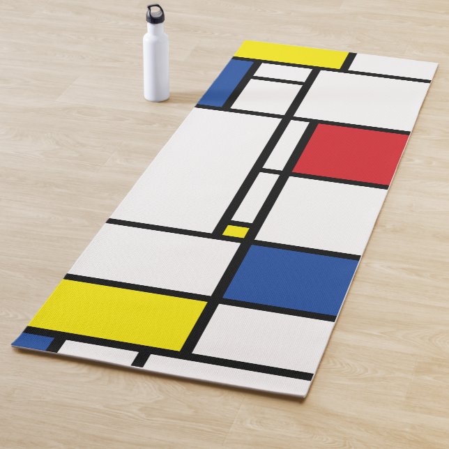 Mondrian Minimalist Geometric De Stijl Modern Art Yoga Mat (In Situ)