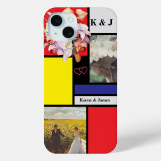 Mondrian Minimalist Geometric personalised photo iPhone 15 Mini Case