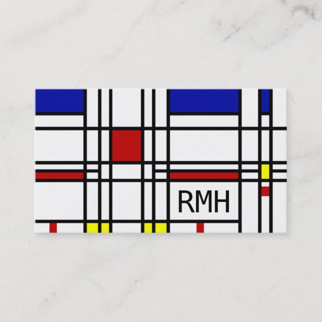 Mondrian Modern Art Business Card (Front)