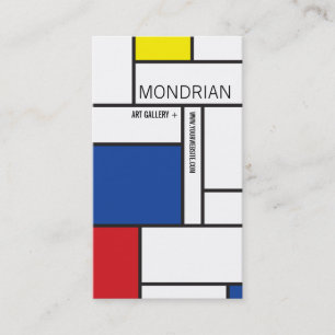Mondrian Modern Art De Stijl Minimalist Abstract Business Card