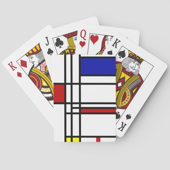 Mondrian Modern Art Playing Cards (Back)