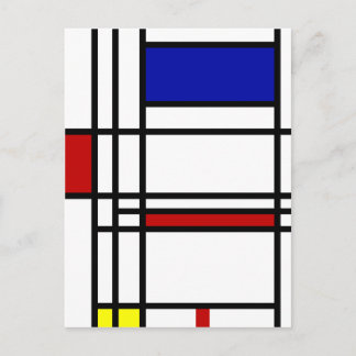 Mondrian Modern Art Postcard