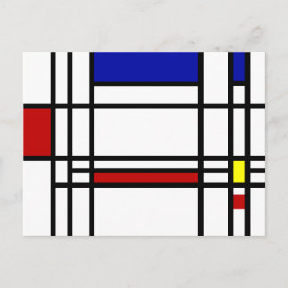 Mondrian Modern Art Postcard