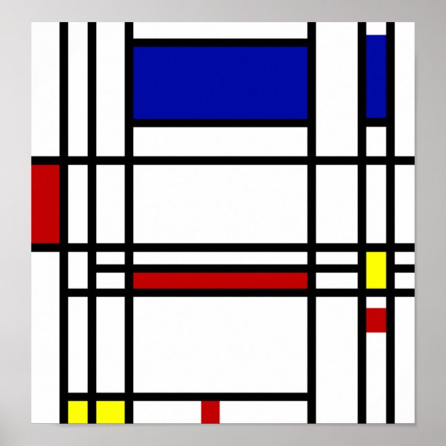 Mondrian Modern Art Poster (Front)