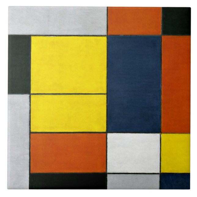 Mondrian - No. VI, Composition No. II Tile (Front)