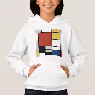 Mondrian Painting Red Plane Yellow Black Grey Blue