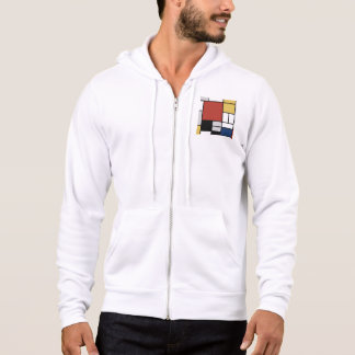 Mondrian Painting Red Plane Yellow Black Grey Blue Hoodie