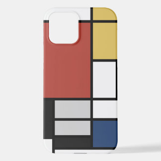 Mondrian Painting Red Plane Yellow Black Grey Blue iPhone 12 Case
