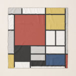 Mondrian Painting Red Plane Yellow Black Grey Blue Scarf<br><div class="desc">Composition with Large Red Plane, Yellow, Black, Grey, and Blue Piet Mondrian began to create the definitive abstract paintings in the 1920s for which he is best known for. He kept his palette limited to white, black, and grey in addition to the three primary colours, red, yellow, and blue. His...</div>