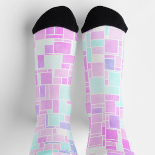 Mondrian Pastel 2 Socks