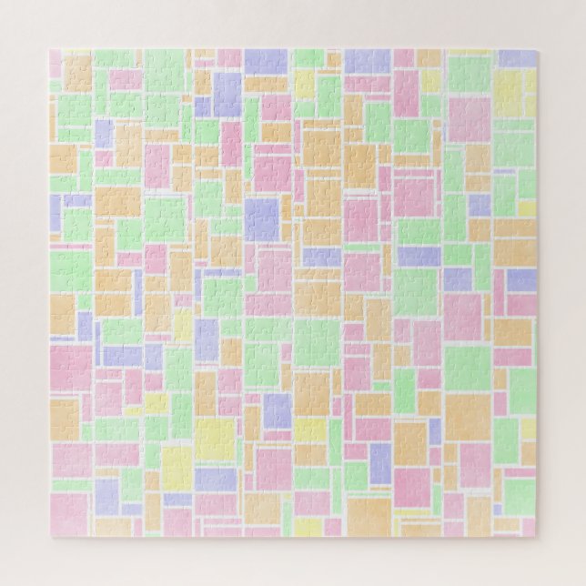 Mondrian Pastel Jigsaw Puzzle (Vertical)