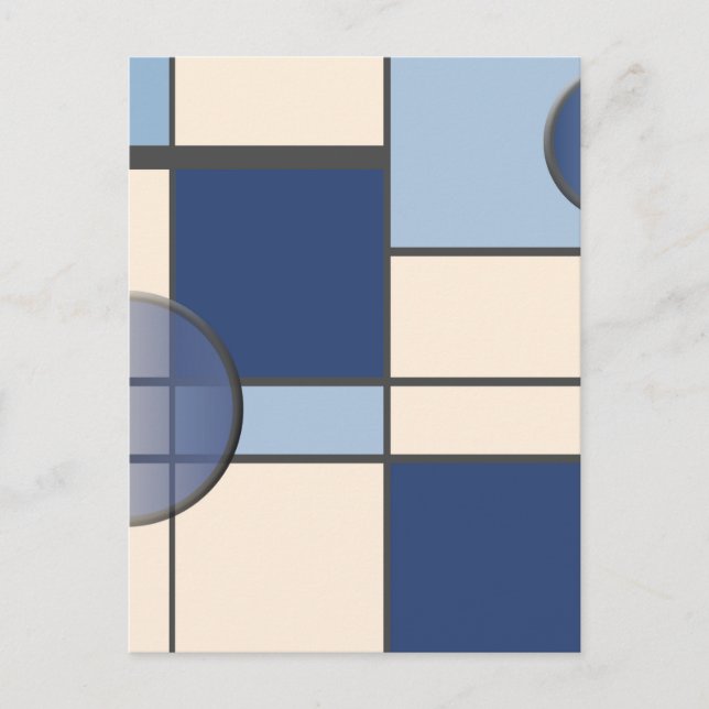Mondrian & Pastell Postcard (Front)