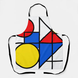 Mondrian Primary Color Composition Apron